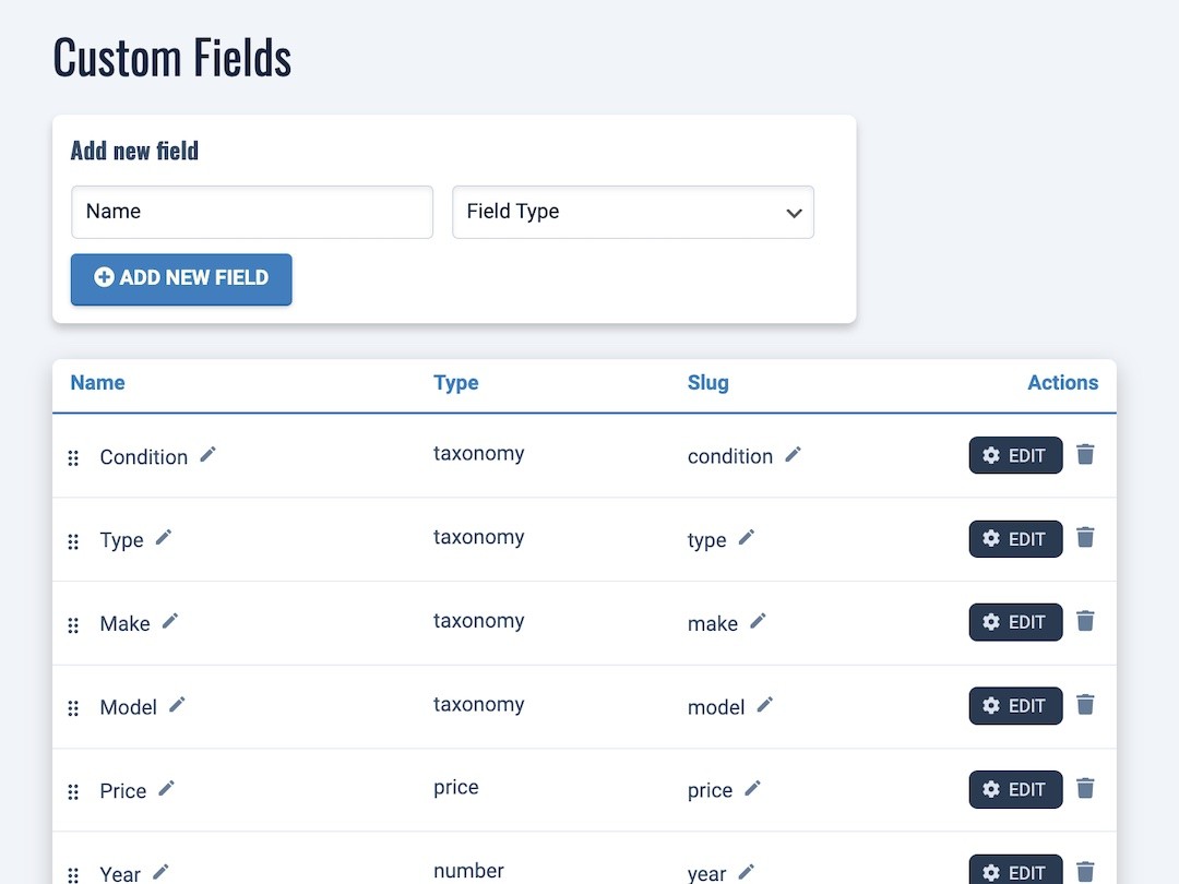 Adjust <strong>Custom Fields</strong> <br>Settings for Broad Use Cases