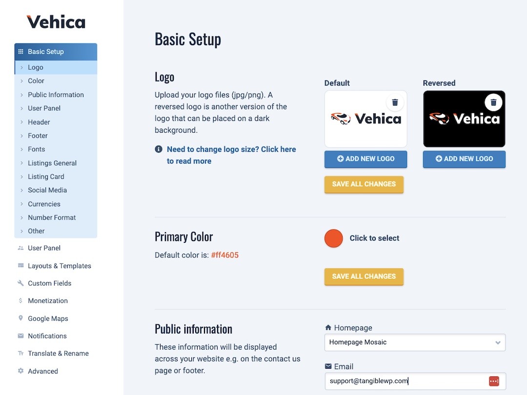 Set Up Your Website Quickly with the <strong>Vehica Panel</strong>